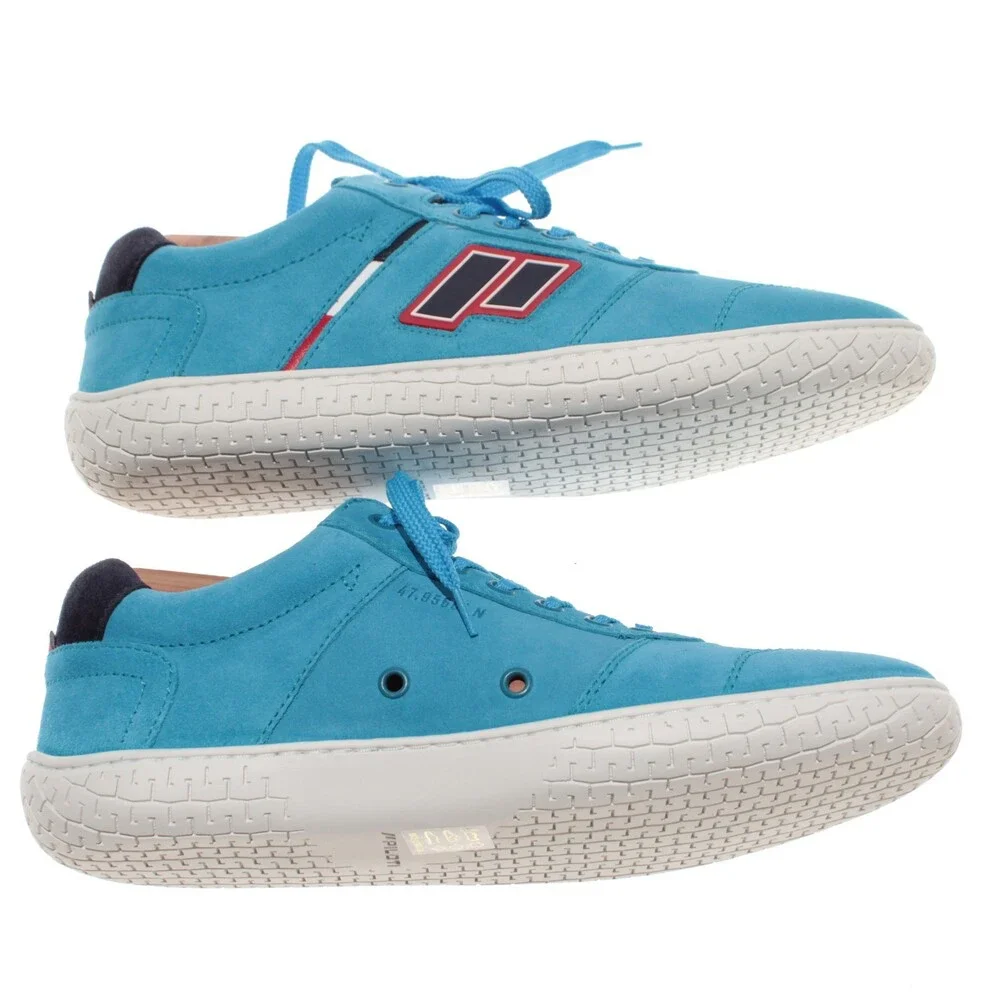 Piloti NWB Circuit Lace Up Driving Sneakers Size 8.5 US in Blue Suede